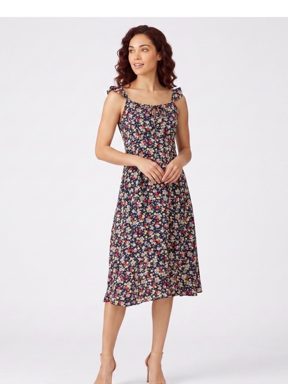 Cupcakes & Cashmere Navy Floral Midi Dress 2